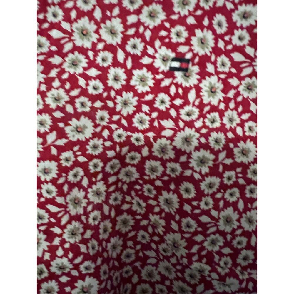 Tommy Hilfiger Dress sz 12 golf polo short cotton summer XL red floral - Picture 3 of 10